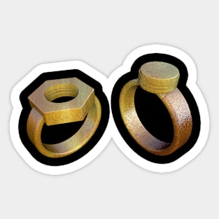 LOVE NUT AND BOLT Sticker